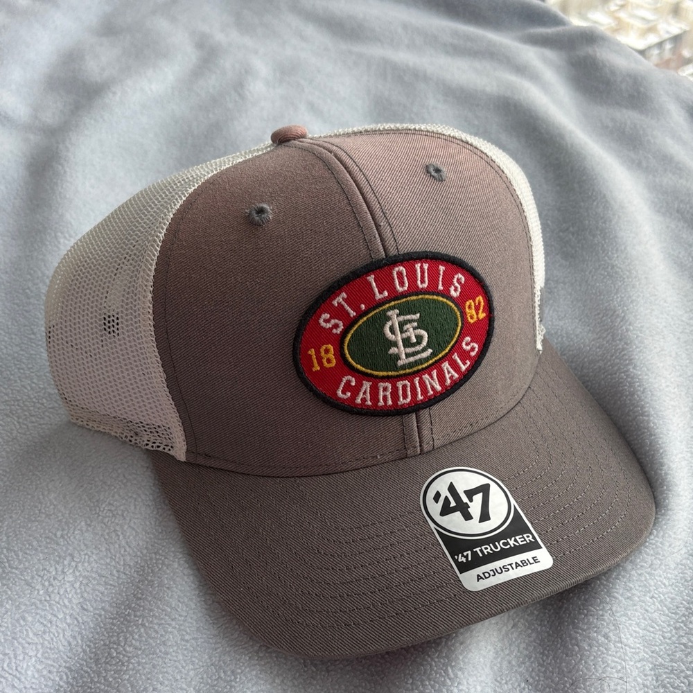 47 Brand St. Louis Cardinals Gray and White Trucker Hat